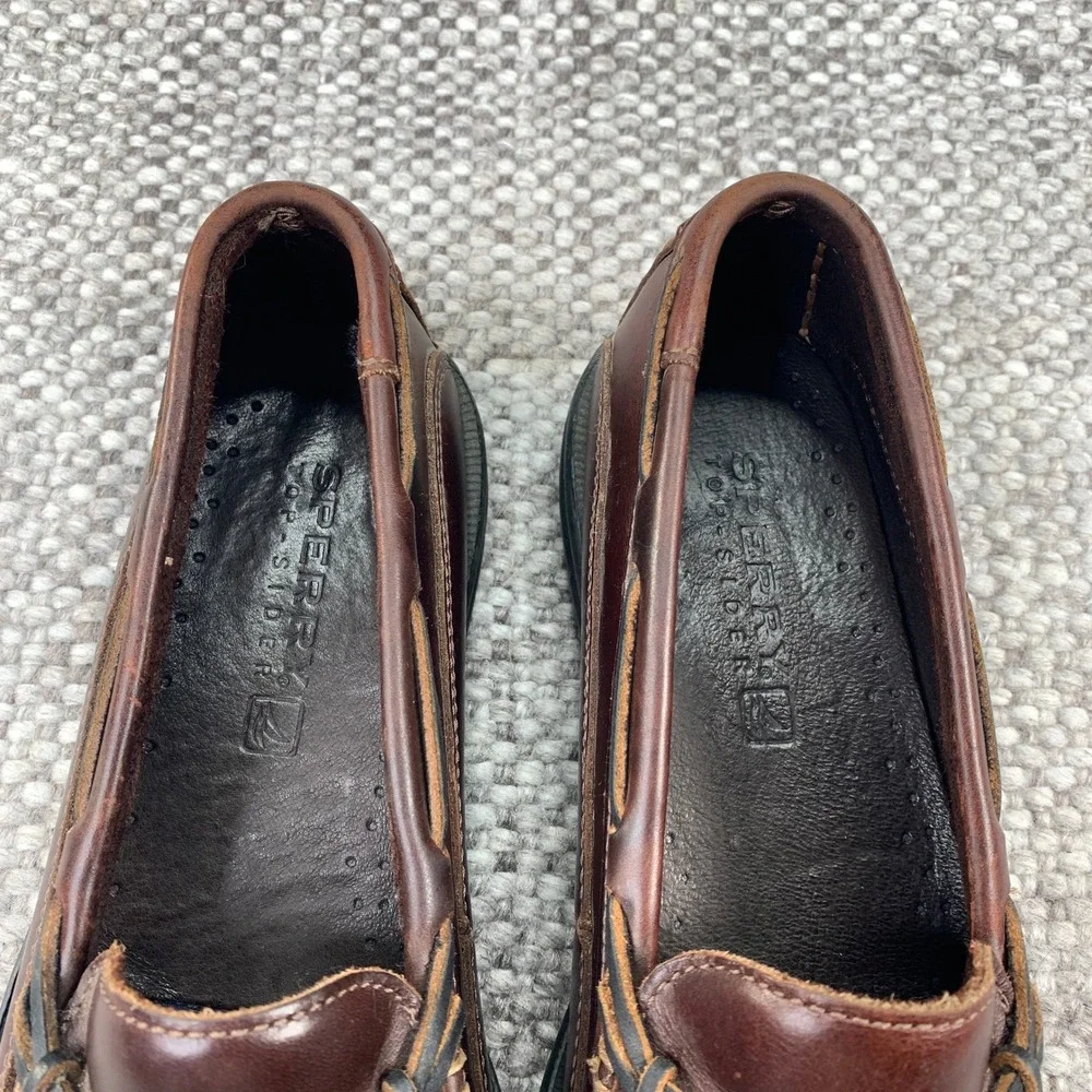Sperry Top-Sider Loafers Mens 9M Brown Leather Kiltie Tassel Boat Shoes 0717157